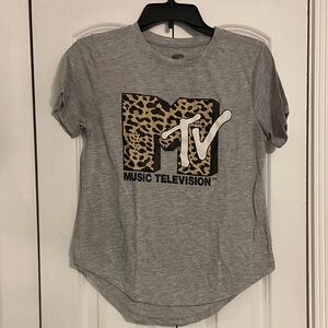 MTV Heather Gray Logo Tee
